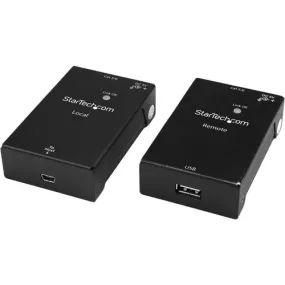 1 Port USB 2.0 Over Cat5 or Cat6 Extender Kit - 165ft (50m) - USB Extender - USB to Ethernet Extender - Cost-Effective USB 2.0 Extender - Versatile Metal Housing