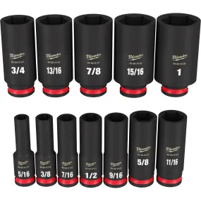 12PC SHOCKWAVE™ Impact Duty™ 3/8" Drive SAE Deep 6 Point Socket Set