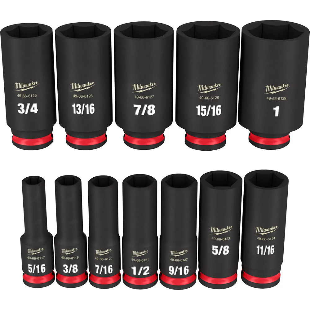 12PC SHOCKWAVE™ Impact Duty™ 3/8" Drive SAE Deep 6 Point Socket Set