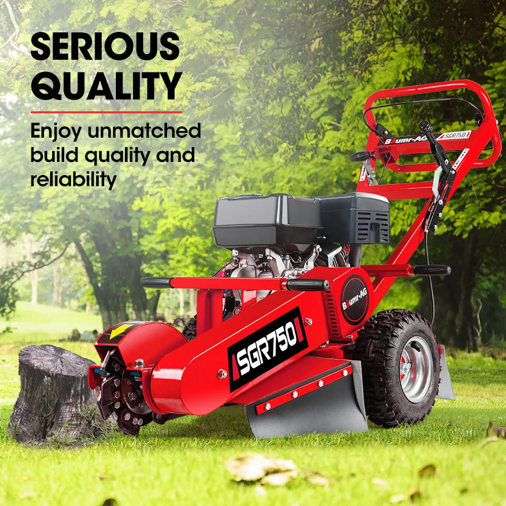 15HP Heavy-Duty Petrol Tree Stump Grinder 12 Teeth Baumr-AG
