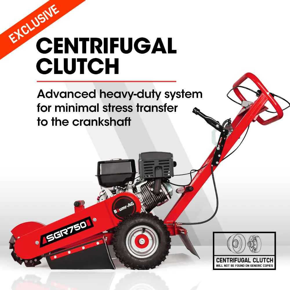 15HP Heavy-Duty Petrol Tree Stump Grinder 12 Teeth Baumr-AG