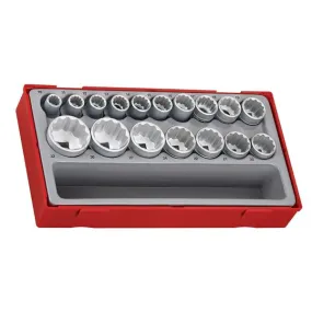 17Pc 1/2In Dr. 12-Pnt Socket Set 10-32Mm | Tool Tray Sets - 1/2 Inch Drive