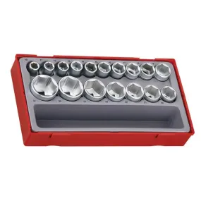 17Pc 1/2In Dr. 6-Pnt Socket Set 10-32Mm | Tool Tray Sets - 1/2 Inch Drive