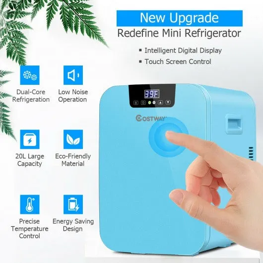 20L Compact Portable Makeup Skincare Fridge-Blue