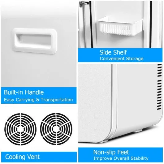 20L Compact Portable Makeup Skincare Fridge-White