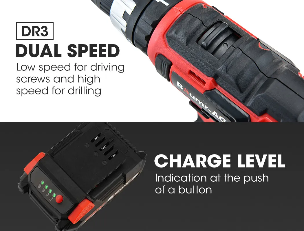 20V Cordless Drill/Impact Driver Kit, 130Nm Torque – Baumr-AG