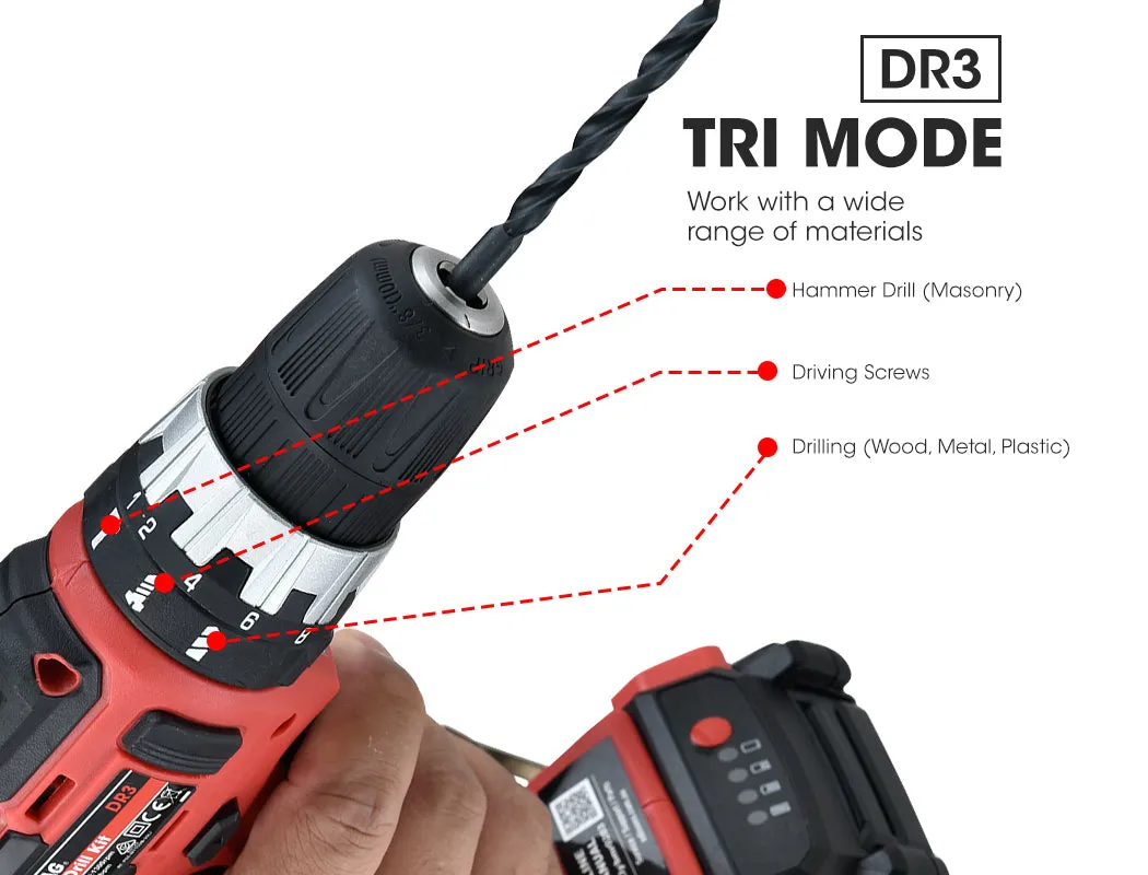 20V Cordless Drill/Impact Driver Kit, 130Nm Torque – Baumr-AG