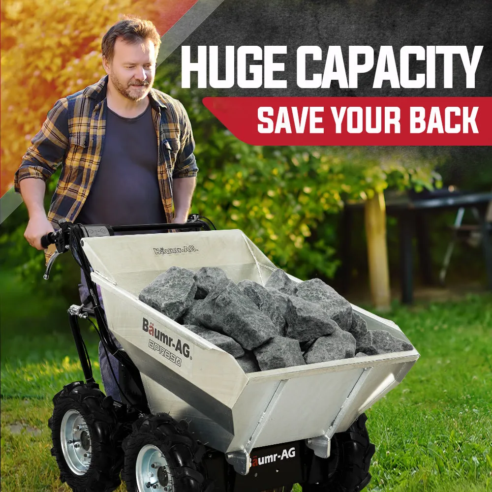 300kg 196cc 6.5HP Petrol Mini Dumper Wheelbarrow - Baumr-AG