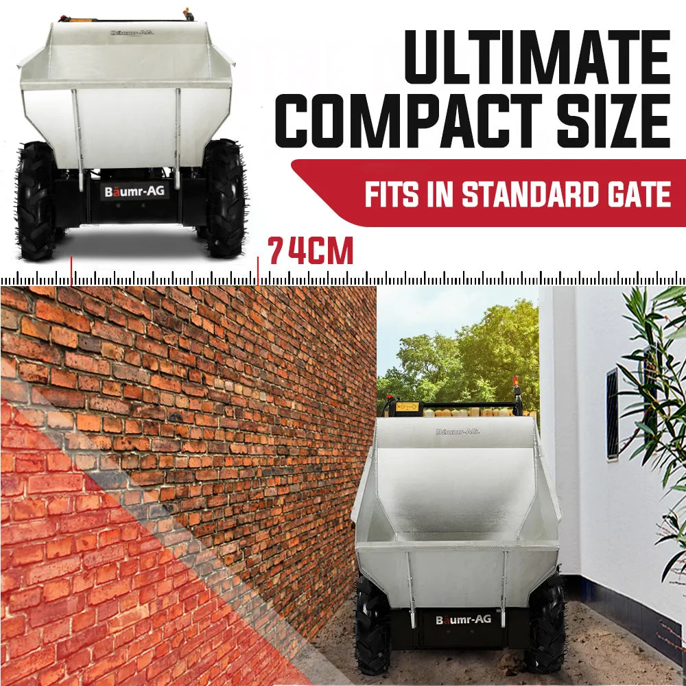 300kg 196cc 6.5HP Petrol Mini Dumper Wheelbarrow - Baumr-AG