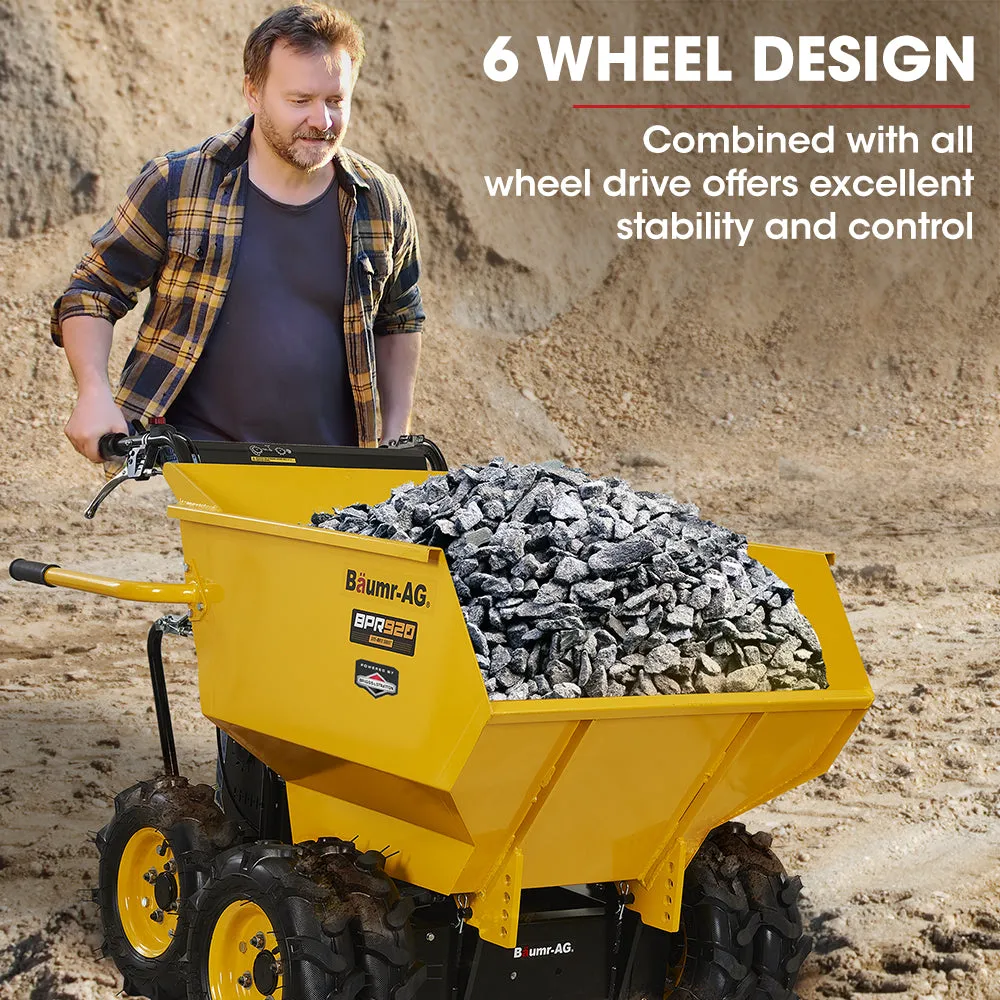 6-Wheel Motorized Wheelbarrow, 500kg Capacity, Briggs & Stratton Engine - Baumr-AG