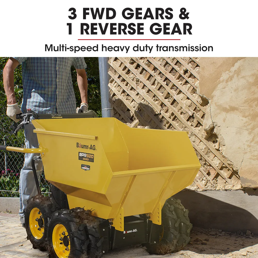 6-Wheel Motorized Wheelbarrow, 500kg Capacity, Briggs & Stratton Engine - Baumr-AG