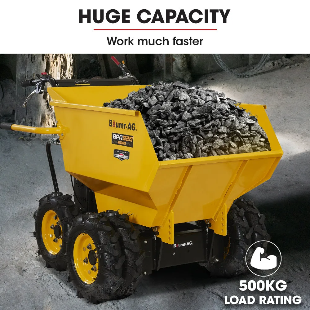 6-Wheel Motorized Wheelbarrow, 500kg Capacity, Briggs & Stratton Engine - Baumr-AG