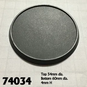 74034: 60mm Round Plastic Gaming Base (10)