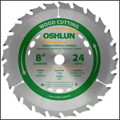 8" 24T Carbide Tip Wood Cutting Saw Blade Table Power