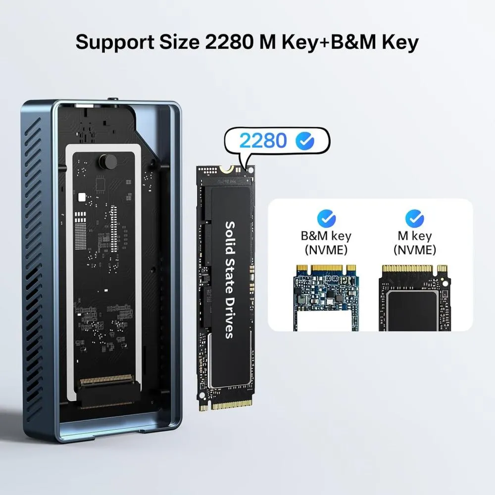Acasis 40Gbps Tool-free M.2 NVMe Thunderbolt 3/4 USB 4 SSD Enclosure