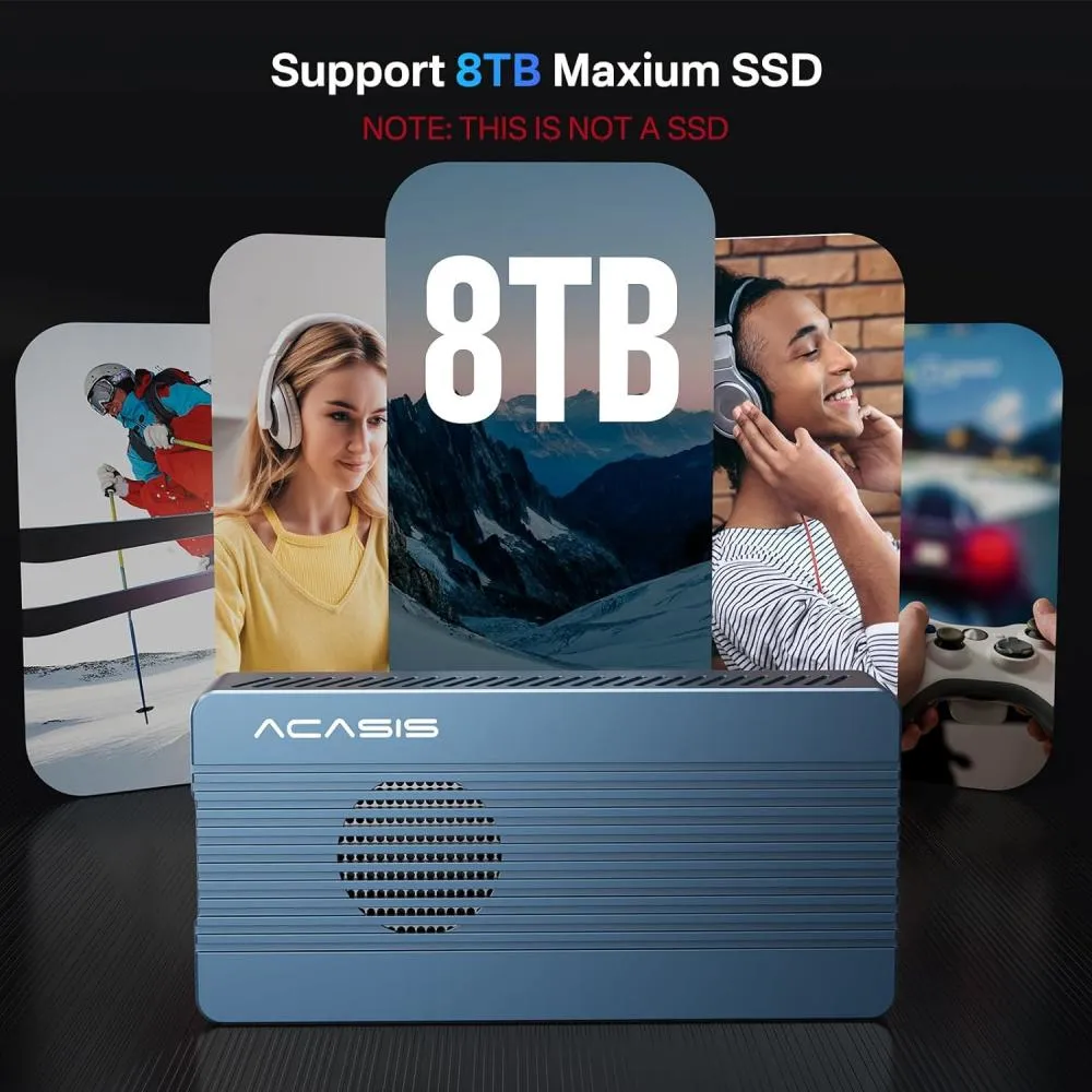 Acasis 40Gbps Tool-free M.2 NVMe Thunderbolt 3/4 USB 4 SSD Enclosure