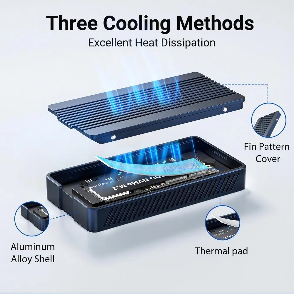 Acasis 40Gbps Tool-free M.2 NVMe Thunderbolt 3/4 USB 4 SSD Enclosure