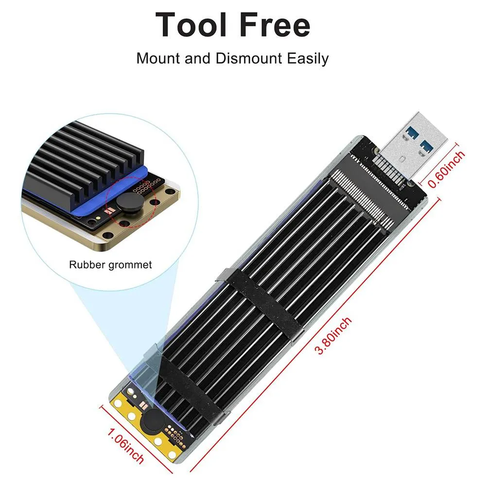 Acasis NVMe/SATA M.2 to USB 3.2 Gen 2 10Gbps SSD Reader