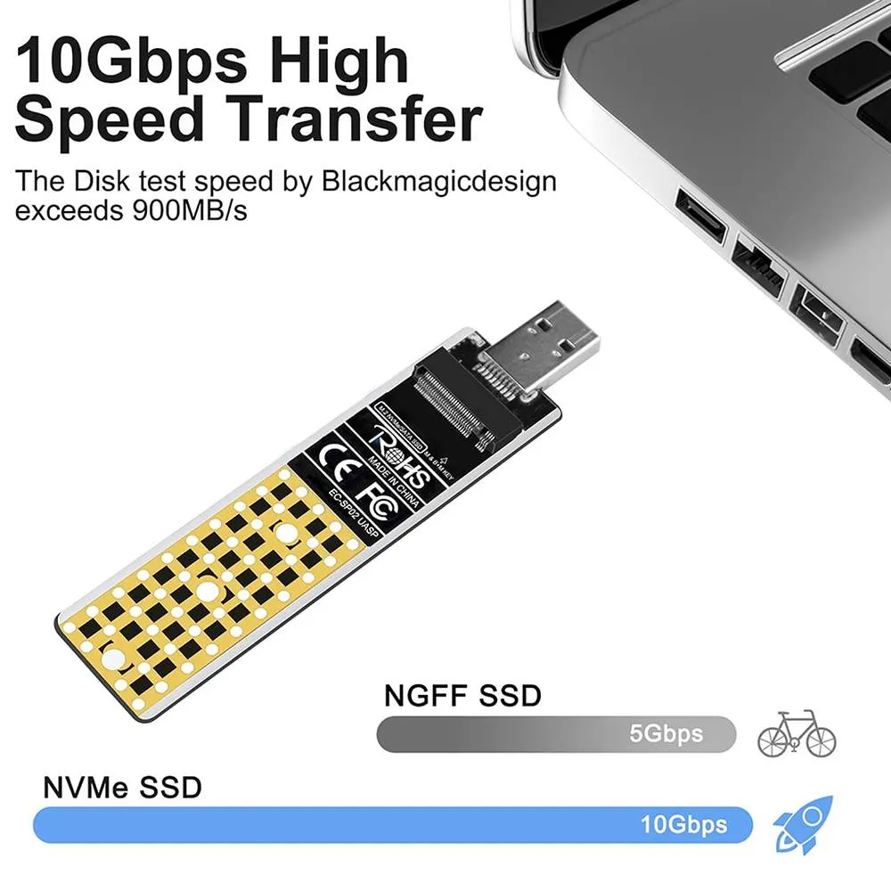 Acasis NVMe/SATA M.2 to USB 3.2 Gen 2 10Gbps SSD Reader