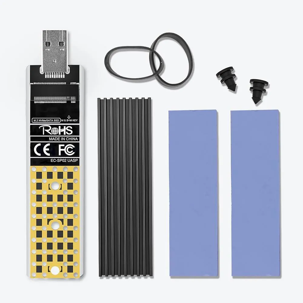 Acasis NVMe/SATA M.2 to USB 3.2 Gen 2 10Gbps SSD Reader