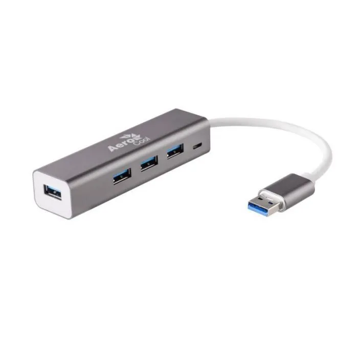 AeroCool 4 Port USB3.0 Hub with Micro USB Input