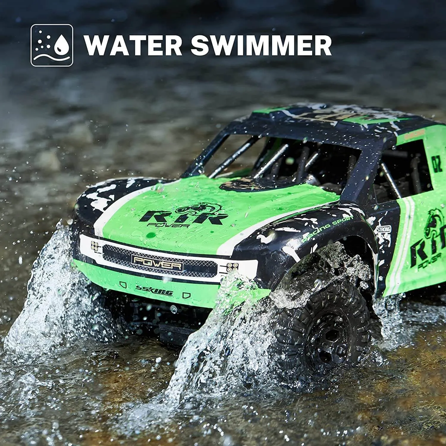 Amphibious RC Cars 1/8 Scale RC Rock Crawler Radio Controlled Monster Truck 100% Waterproof