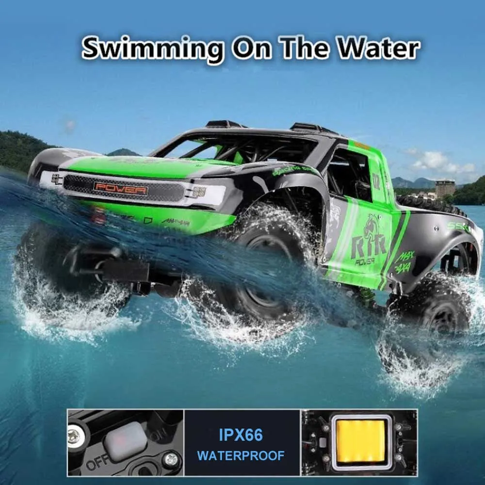 Amphibious RC Cars 1/8 Scale RC Rock Crawler Radio Controlled Monster Truck 100% Waterproof