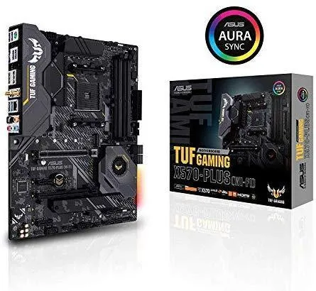 ASUS AM4 TUF Gaming X570-Plus (Wi-Fi) ATX Motherboard with PCIe 4.0, Dual M.2, 12 2 with Dr. MOS Power Stage, HDMI, DP, SATA 6Gb/s, USB 3.2 Gen 2 and Aura Sync RGB Lighting