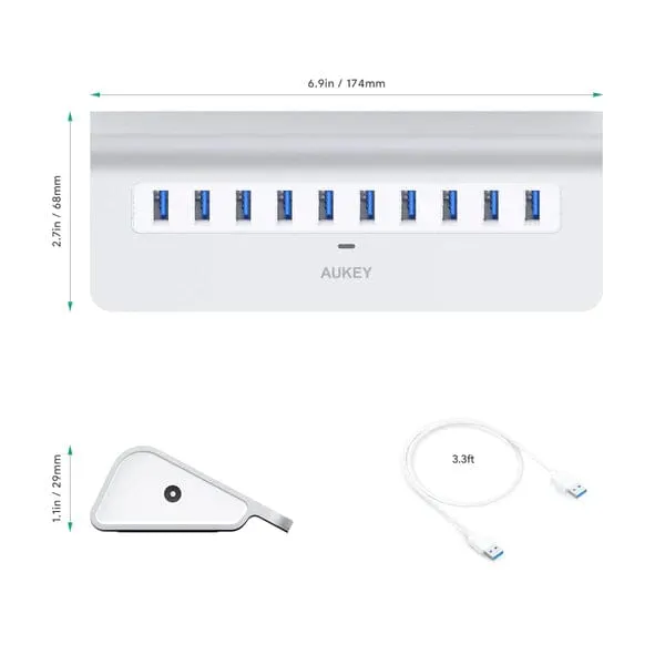 Aukey 10-Port CB-H6 USB 3.0 Hub
