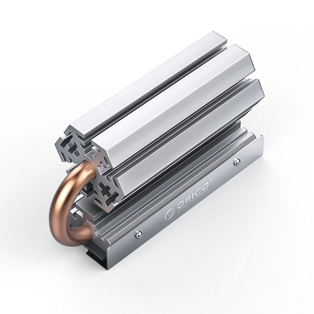 [CLEARANCE] ORICO M2HS6 M.2 SSD Copper Aluminum Heatsink  with Fast Cooling Thermal Fin and Copper Pipe for Single and Double-Sided 2280 M.2 NVMe NGFF SATA SSD Solid State Drive, PC, Desktop Computer, CPU, Motherboard, Gaming Console