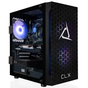 CLX SET Gaming Desktop - Intel Core i5 11400F 2.6GHz 6-Core Processor, 16GB DDR4 Memory, Radeon RX 6600 8GB GDDR6 Graphics, 500GB M.2 NVMe SSD, WiFi, Black CLX Edition Spear MicroATX Tower RGB Fans, Windows 11 Home 64-bit