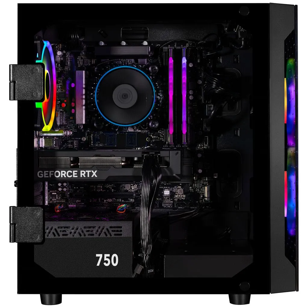 CLX SET Gaming Desktop - Intel Core i7 12700F 2.1GHz 12-Core Processor, 16GB DDR4 3600 Memory, GeForce RTX 4060 Ti 16GB GDDR6 Graphics, 2TB NVMe M.2 SSD, WiFi, Black, Windows 11 Home 64-bit