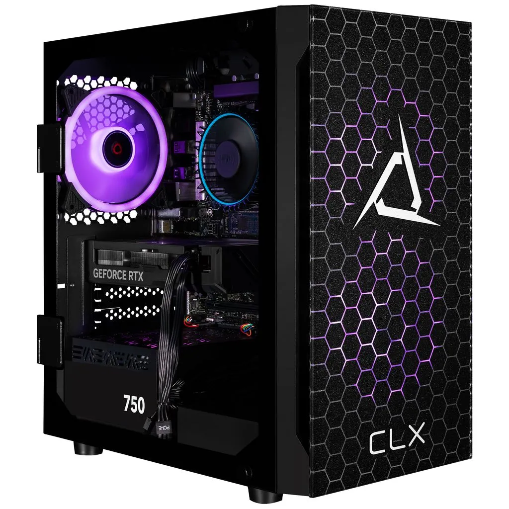 CLX SET Gaming Desktop - Intel Core i7 12700F 2.1GHz 12-Core Processor, 16GB DDR4 3600 Memory, GeForce RTX 4060 Ti 16GB GDDR6 Graphics, 2TB NVMe M.2 SSD, WiFi, Black, Windows 11 Home 64-bit