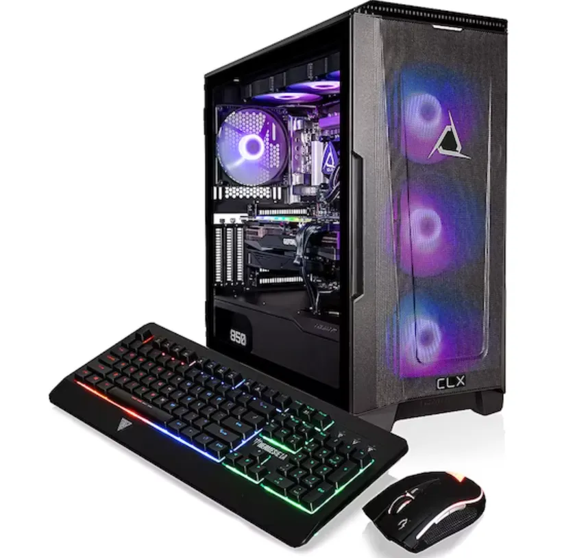 CLX SET Gaming Desktop - Liquid Cooled Intel Core i9 13900KF 3GHz 24-Core Processor, 32GB DDR5 Memory, GeForce RTX 3080 Ti 12GB GDDR6X Graphics, 1TB SSD, 4TB HDD, WiFi, Windows 11 Home 64-bit