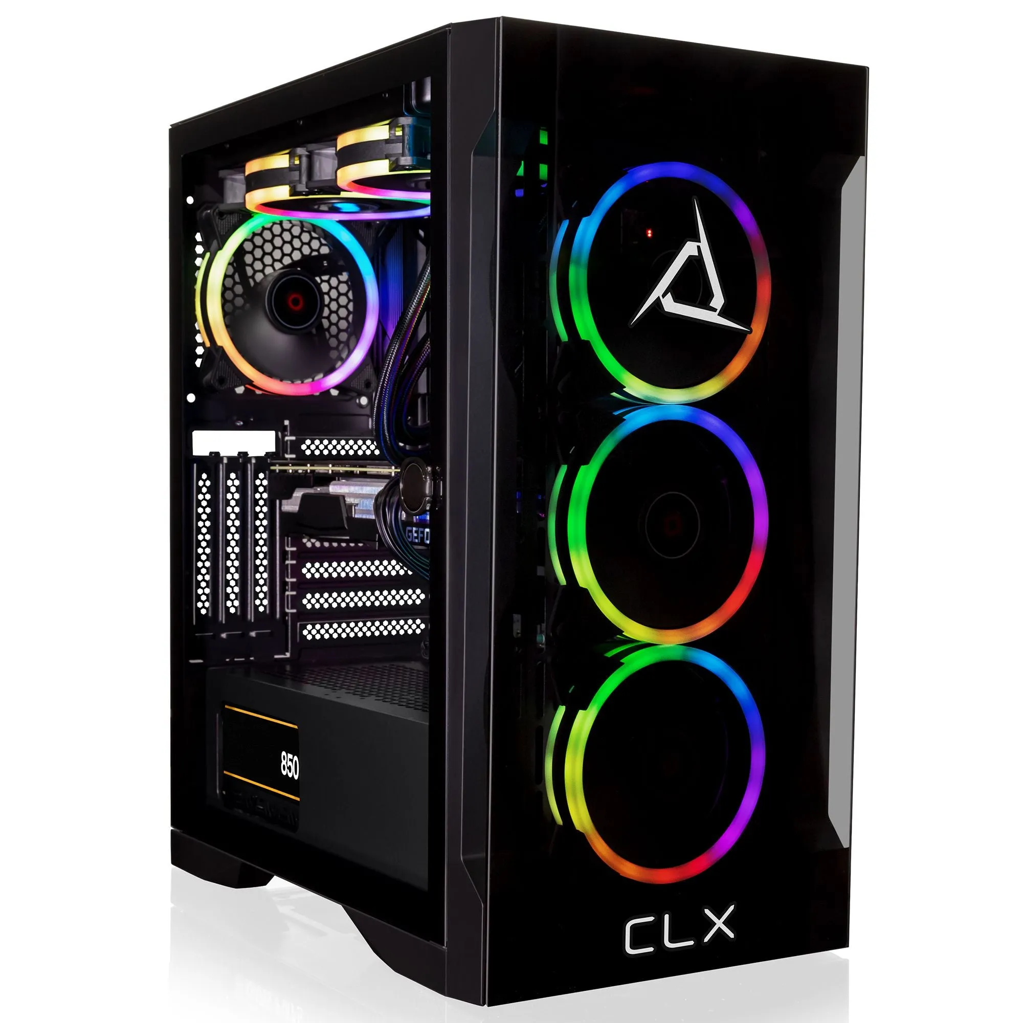 CLX SET VR-Ready Gaming Desktop - Liquid Cooled AMD Ryzen 7 7700X 4.5GHz 8-Core Processor, 32GB DDR5 Memory, GeForce RTX 4080 16GB GDDR6X Graphics, 1TB SSD, 4TB HDD, WiFi, Windows 11 Home 64-bit