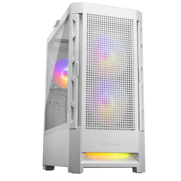 Cougar | DuoFace | RGB Tempered Glass Left Side Panel - White