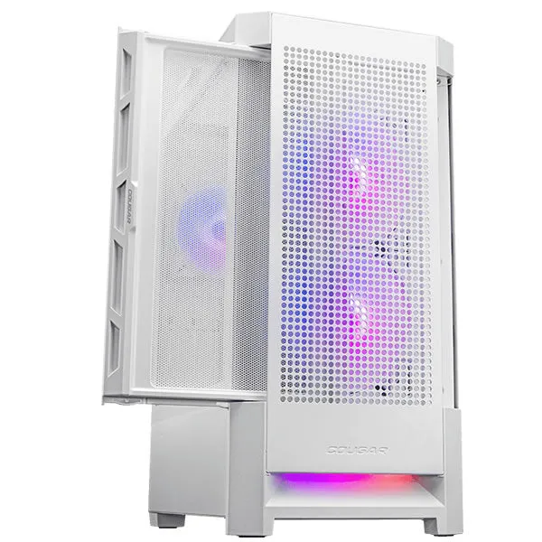 Cougar | DuoFace | RGB Tempered Glass Left Side Panel - White