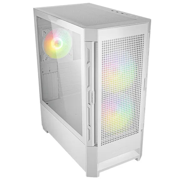 Cougar | DuoFace | RGB Tempered Glass Left Side Panel - White