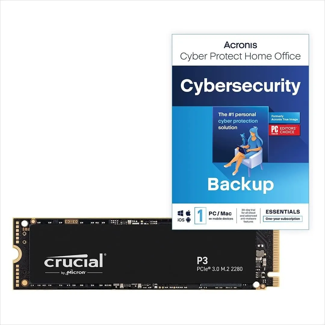 Crucial P3 4TB M.2 PCIe Gen3 NVMe Internal SSD - Up to 3500MB/s (CT4000P3SSD801)