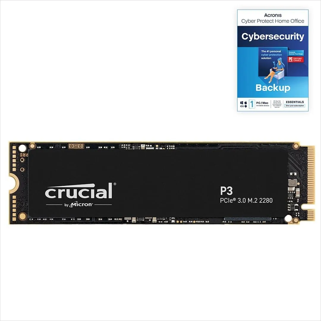 Crucial P3 4TB M.2 PCIe Gen3 NVMe Internal SSD - Up to 3500MB/s (CT4000P3SSD801)