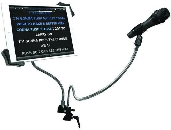 CTA Digital PAD-MTG Microphone Clip & Tablet Holder Gooseneck Clamp Stand