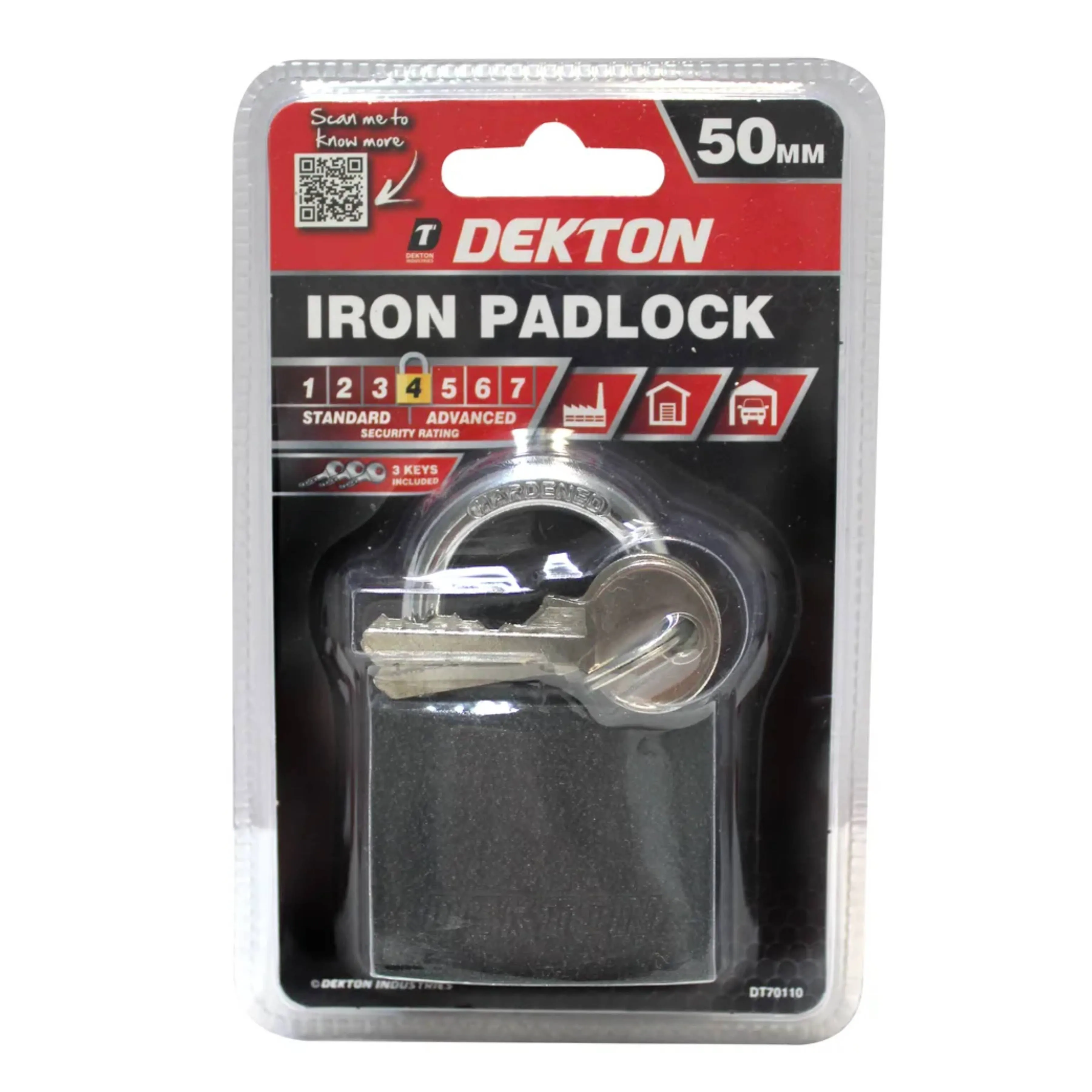 DEKTON 50mm Iron Padlock