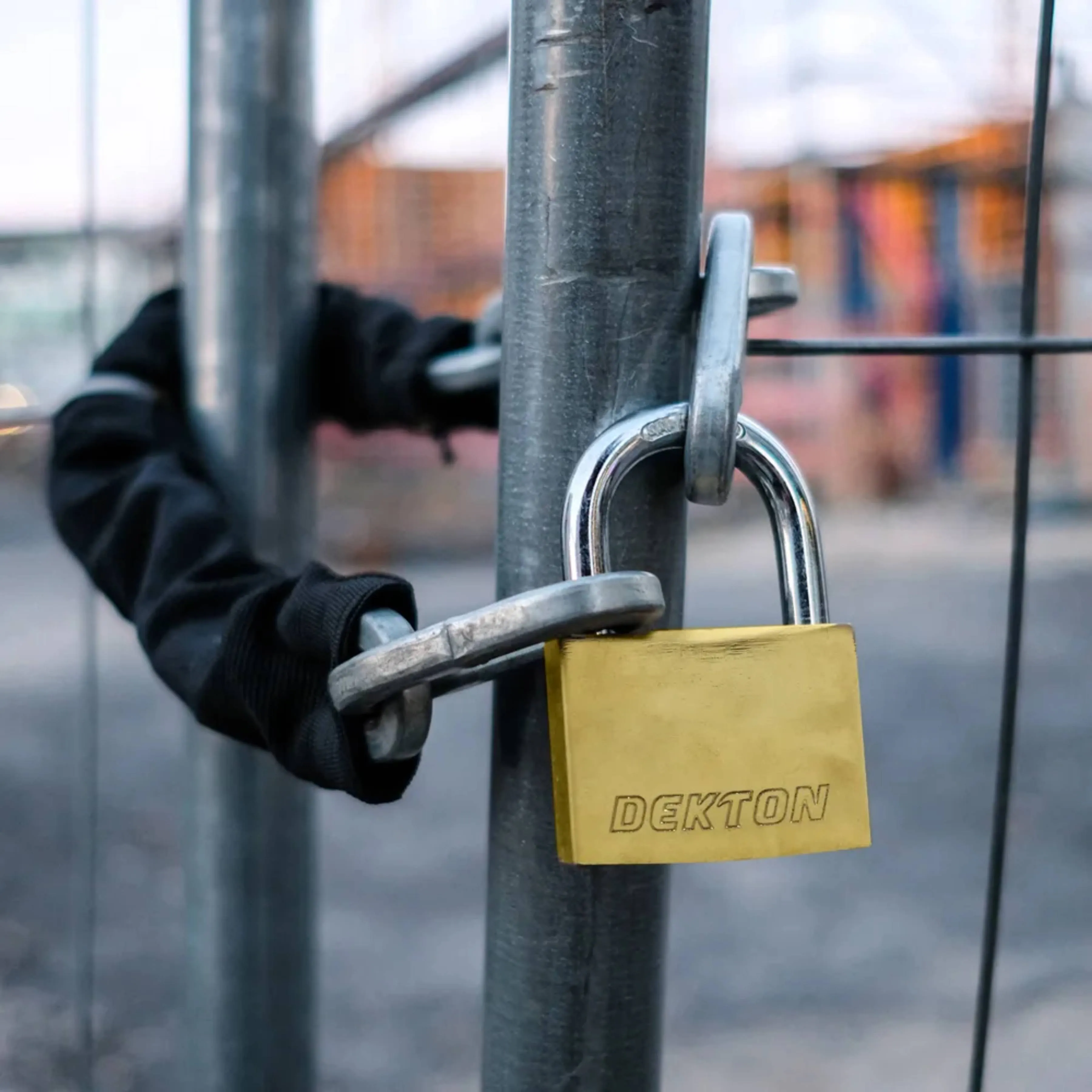 DEKTON 60mm Titanium Plated Iron Padlock