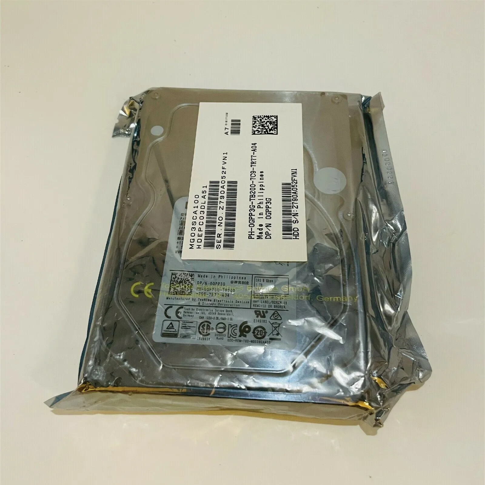 Dell (SAS) 3.5" 1TB Internal HD 7200rpm HDD HDEPC03DLA51 0GPP3G MG03SCA100