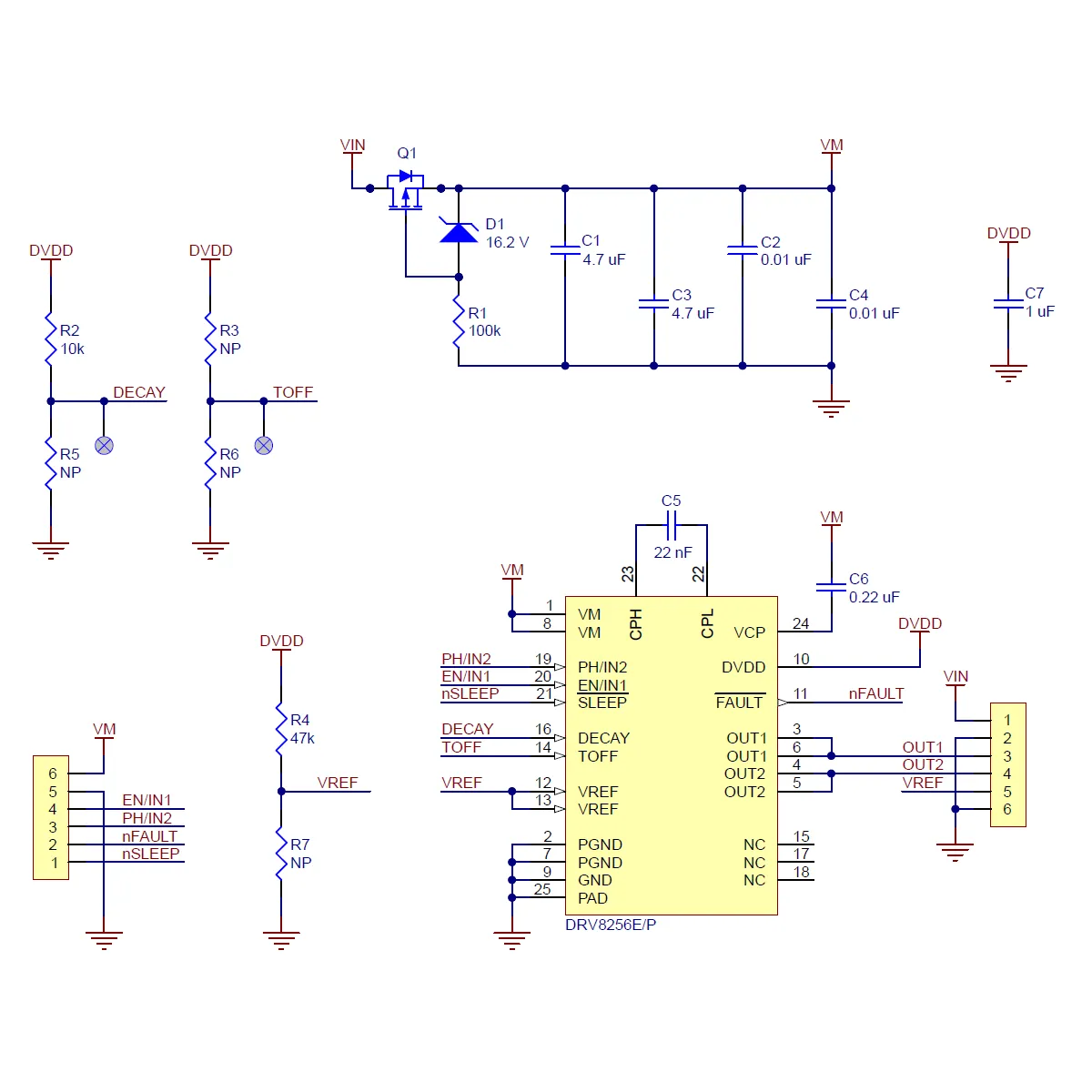 DRV8256P Single Brushed DC Motor Driver Carrier