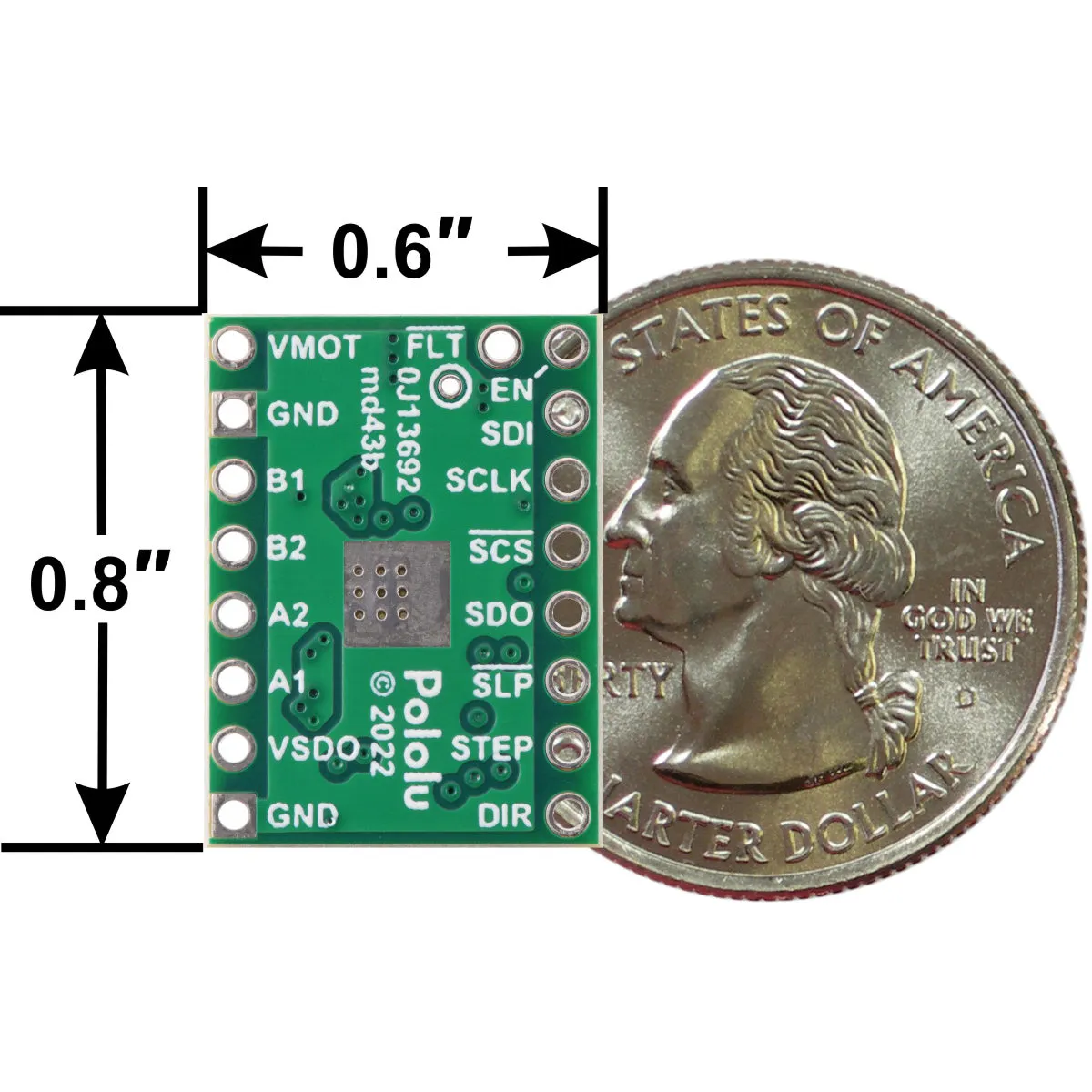 DRV8434S SPI Stepper Motor Driver Carrier, Potentiometer for Max. Current Limit