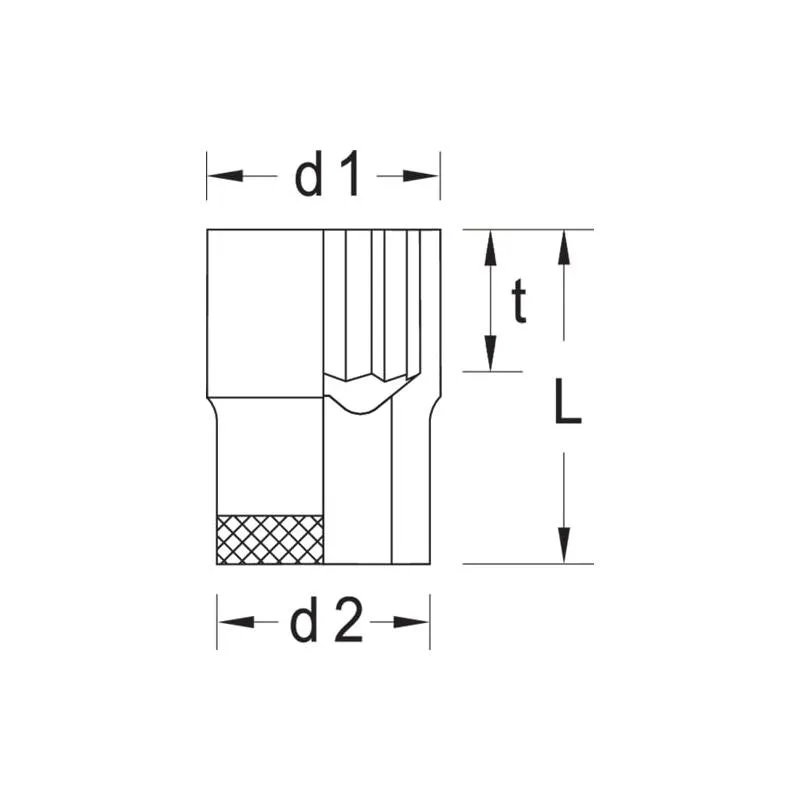 Gedore 2194864 Socket 3/8 Inch 24 mm