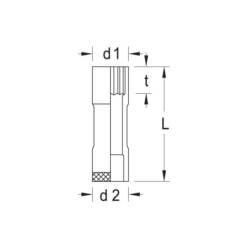 Gedore 6140170 Socket 1/2 Inch Drive, Long 13 mm