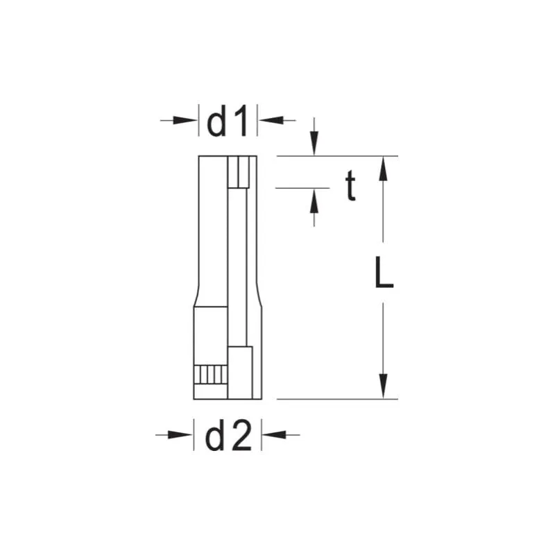 Gedore 6192130 Socket 1/4 Inch Drive, Long 9 mm