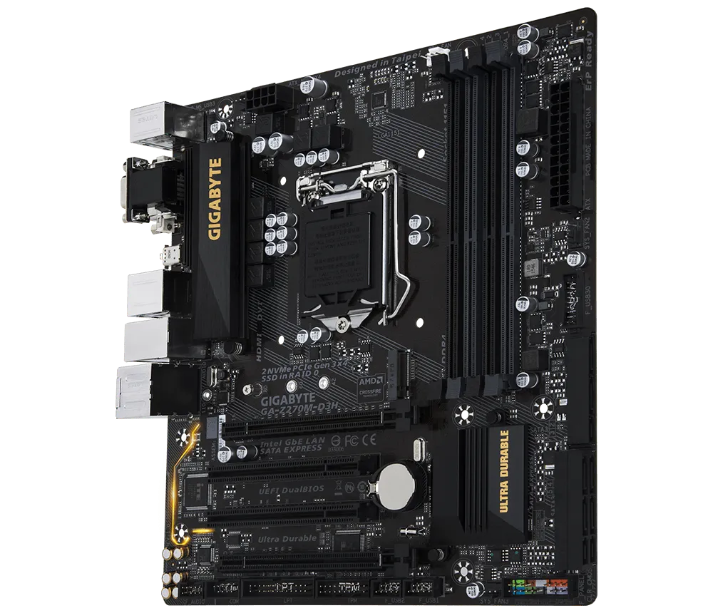 Gigabyte Technology GA-Z270M-D3H Motherboard 1151 ddr4 M-ATX Z270 usb3.1 4 memory slot HDMI